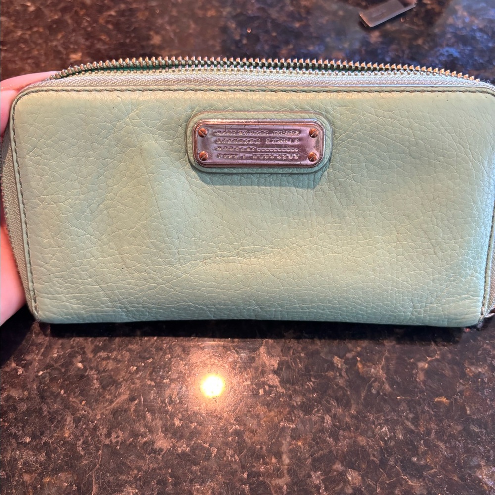 Marc By Marc Jacobs Light Green Leather Wallet